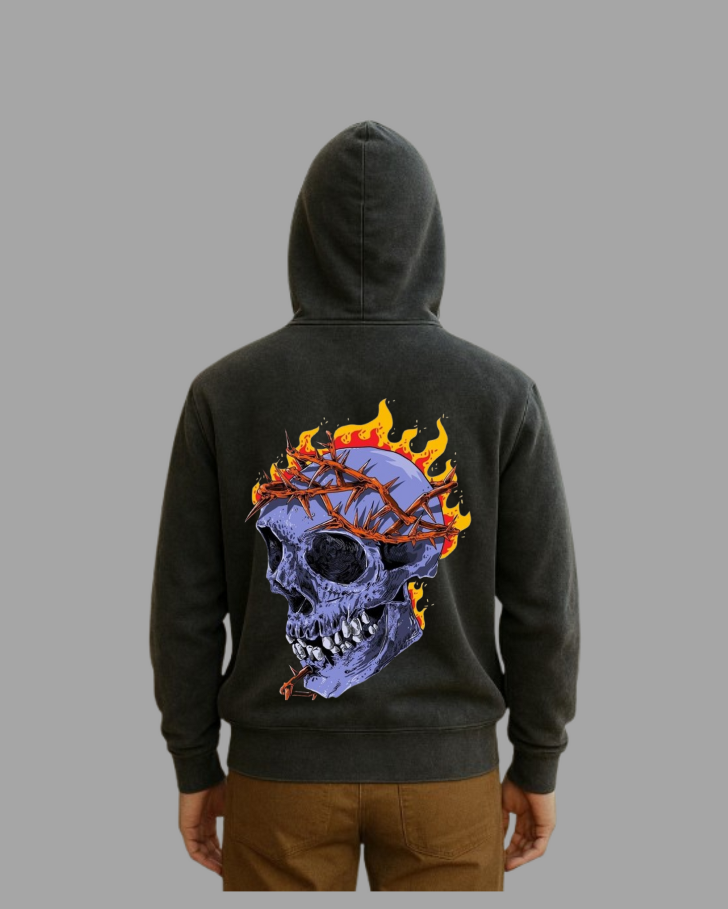 Inferno Crown Hoodie – Blazing Undead Edition