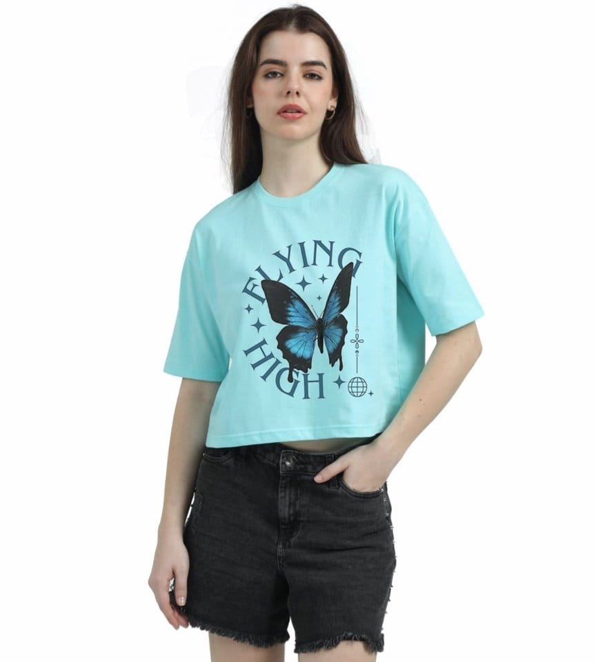 FLYING HIGH CROPPED TEE