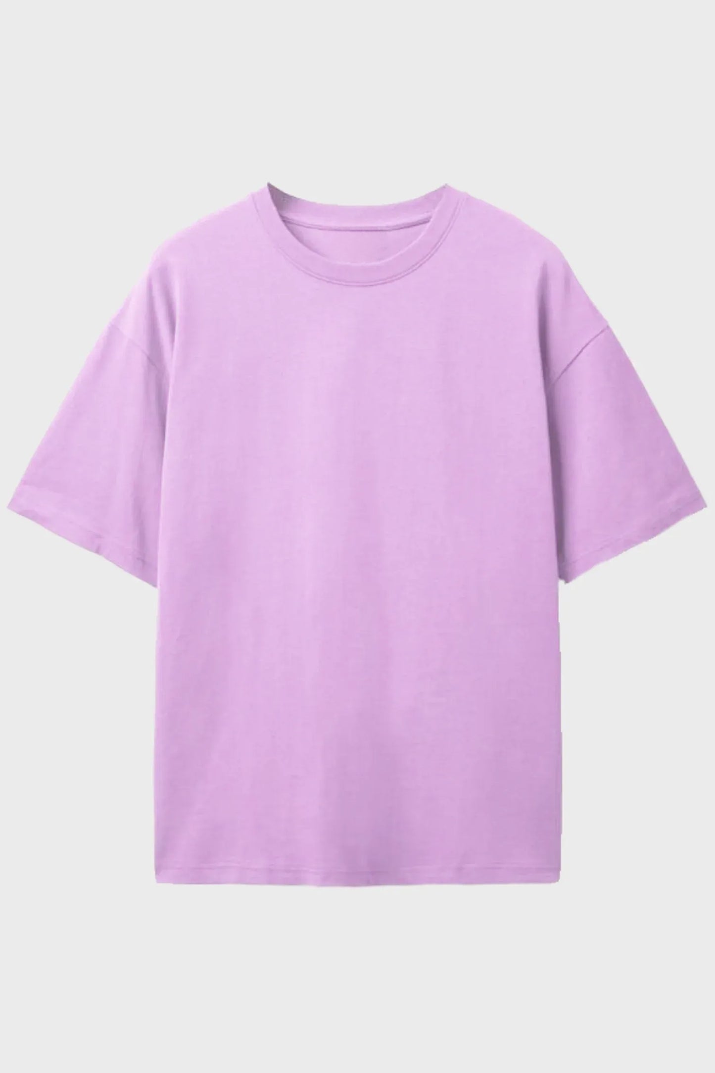 LAVENDER SOLID OVERSIZED TEE