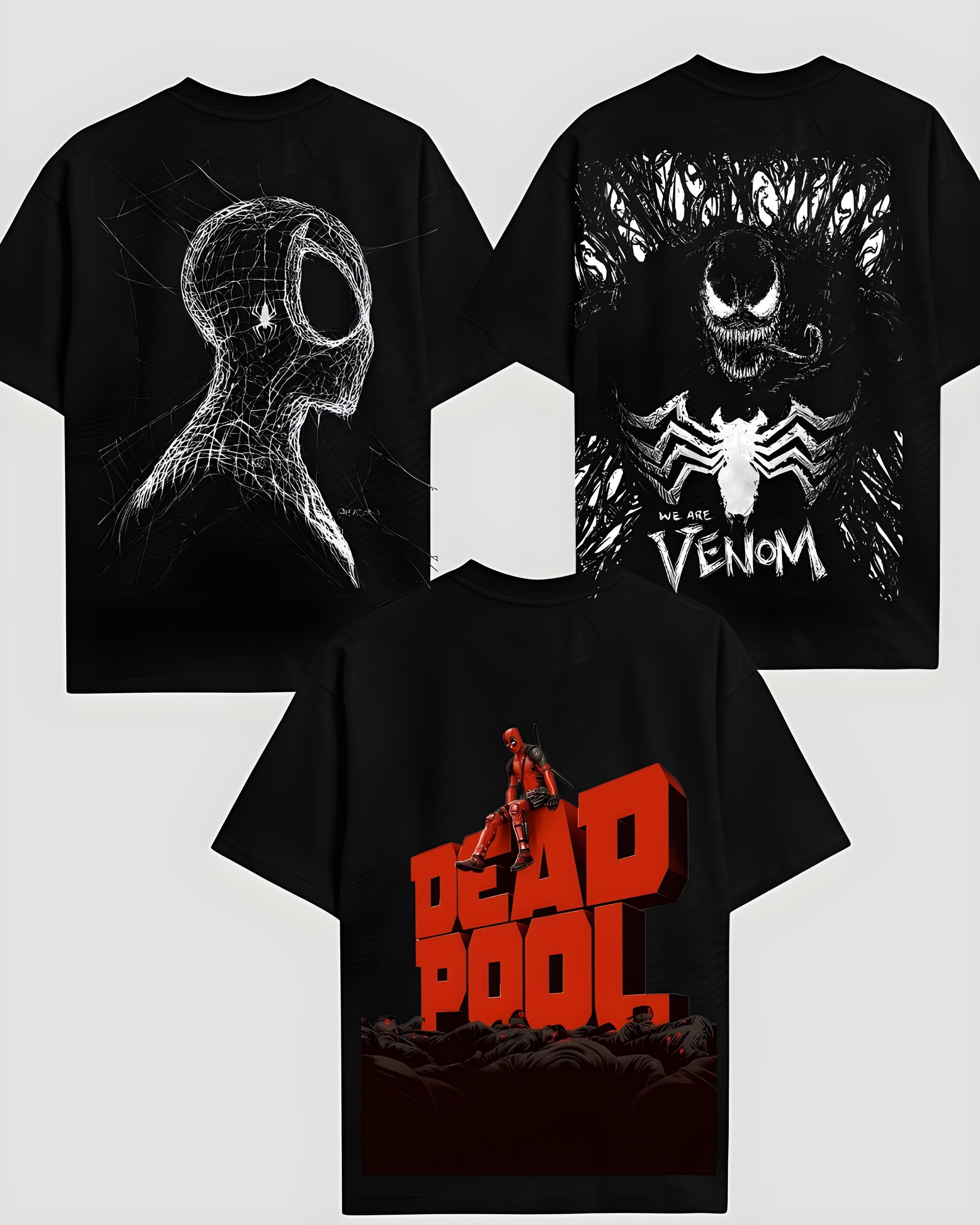 Dark Hero Edition – Marvel & DC Graphic T-Shirt Pack