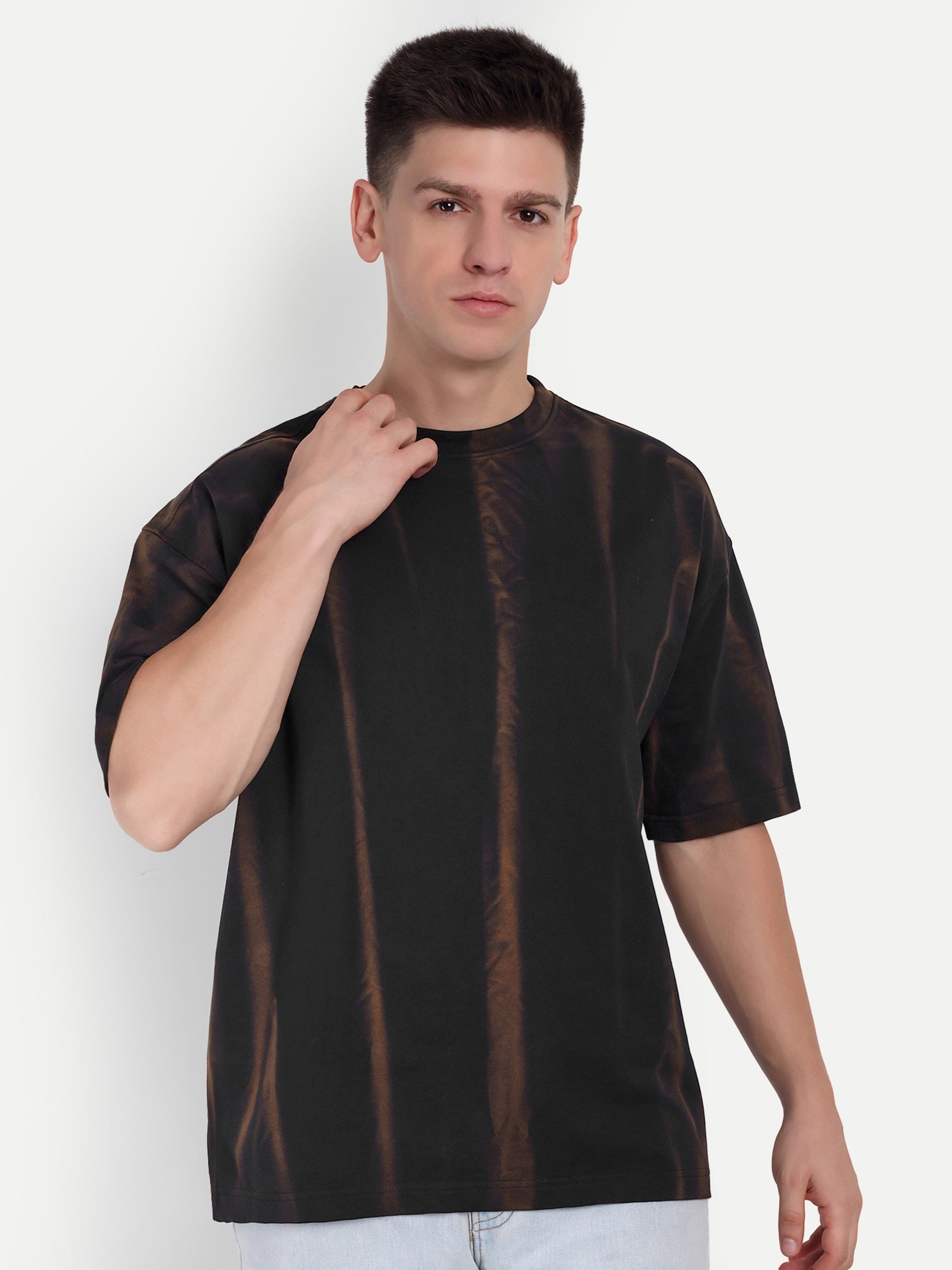 OG Spray Acidwash Oversized Tee – Black & Rust