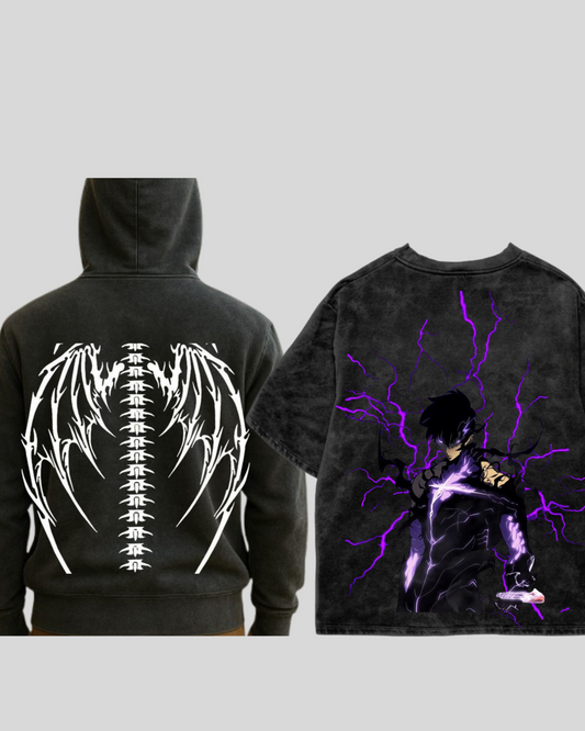 Shadow Reign Set – Spine of Vengeance Hoodie x Arc Surge T-Shirt