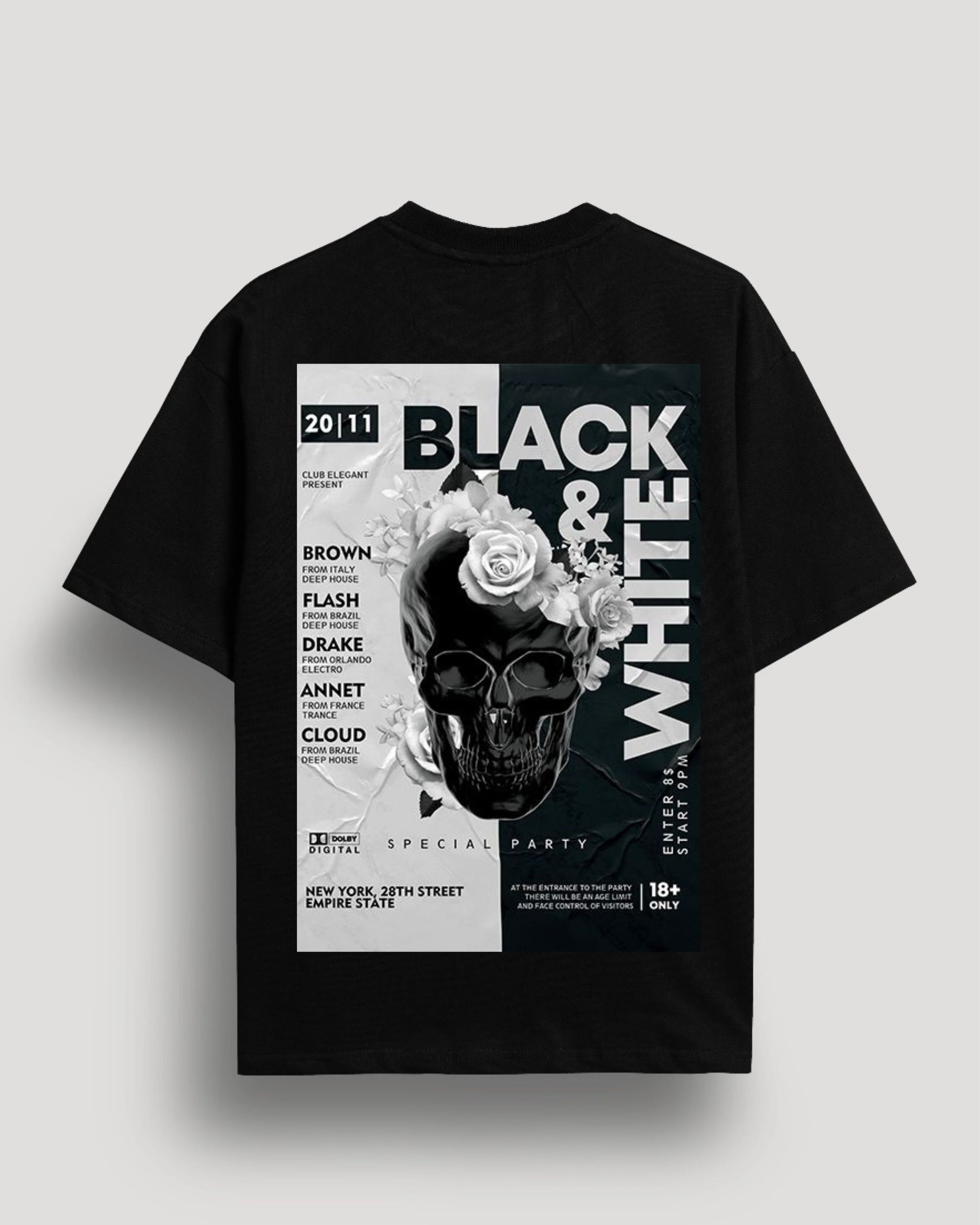 20|11 BLACK & WHITE TEE