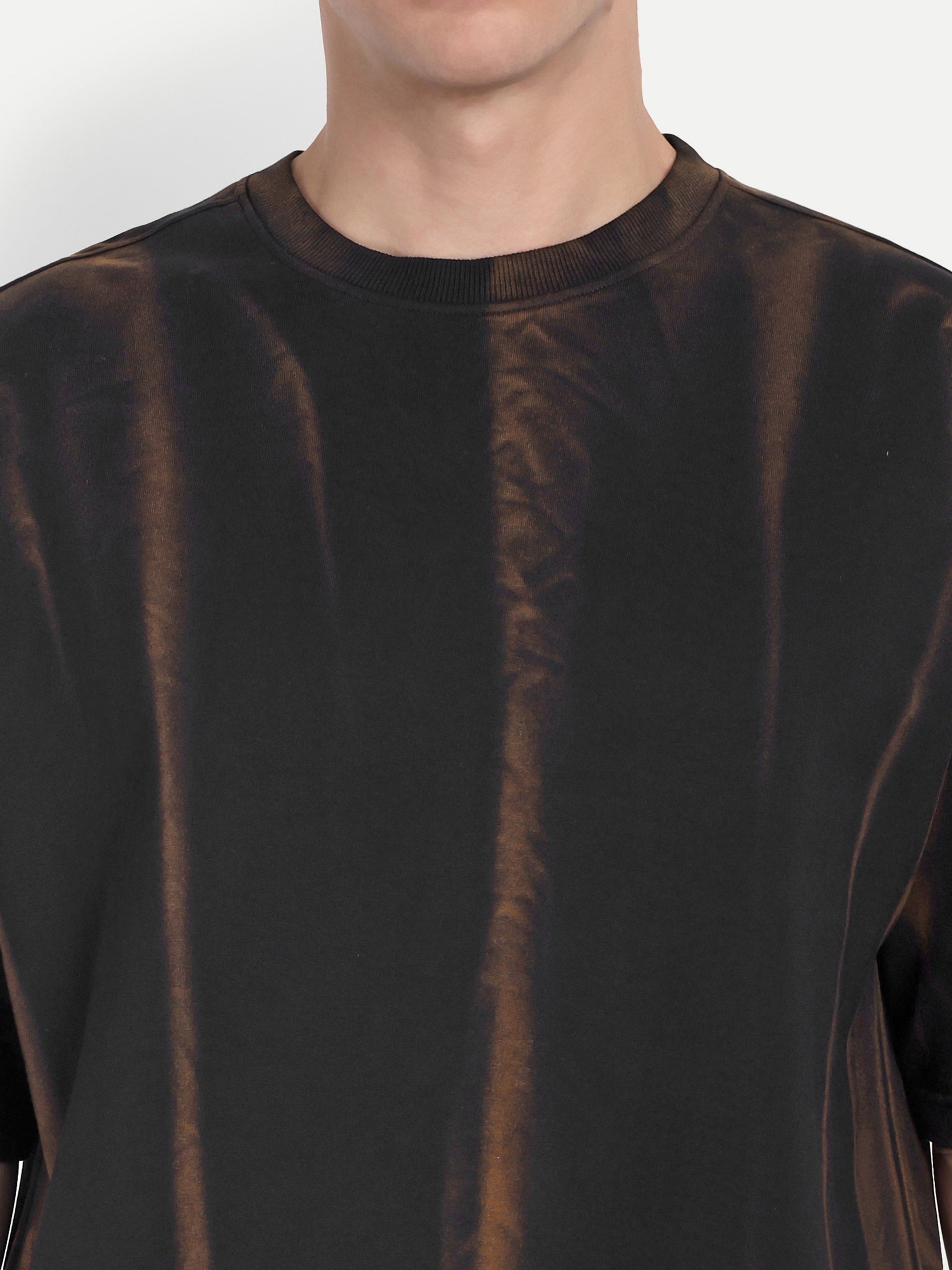 OG Spray Acidwash Oversized Tee – Black & Rust