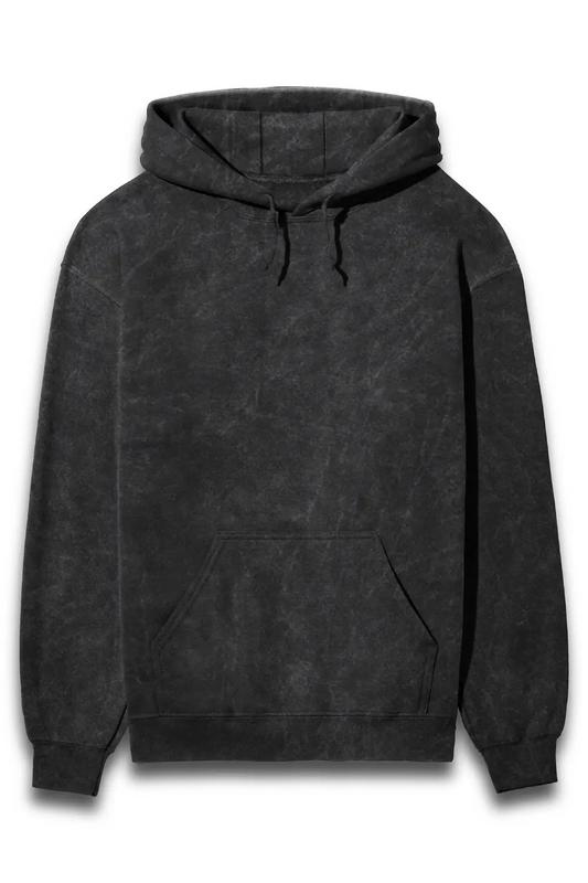 Black acid wash Hoodie