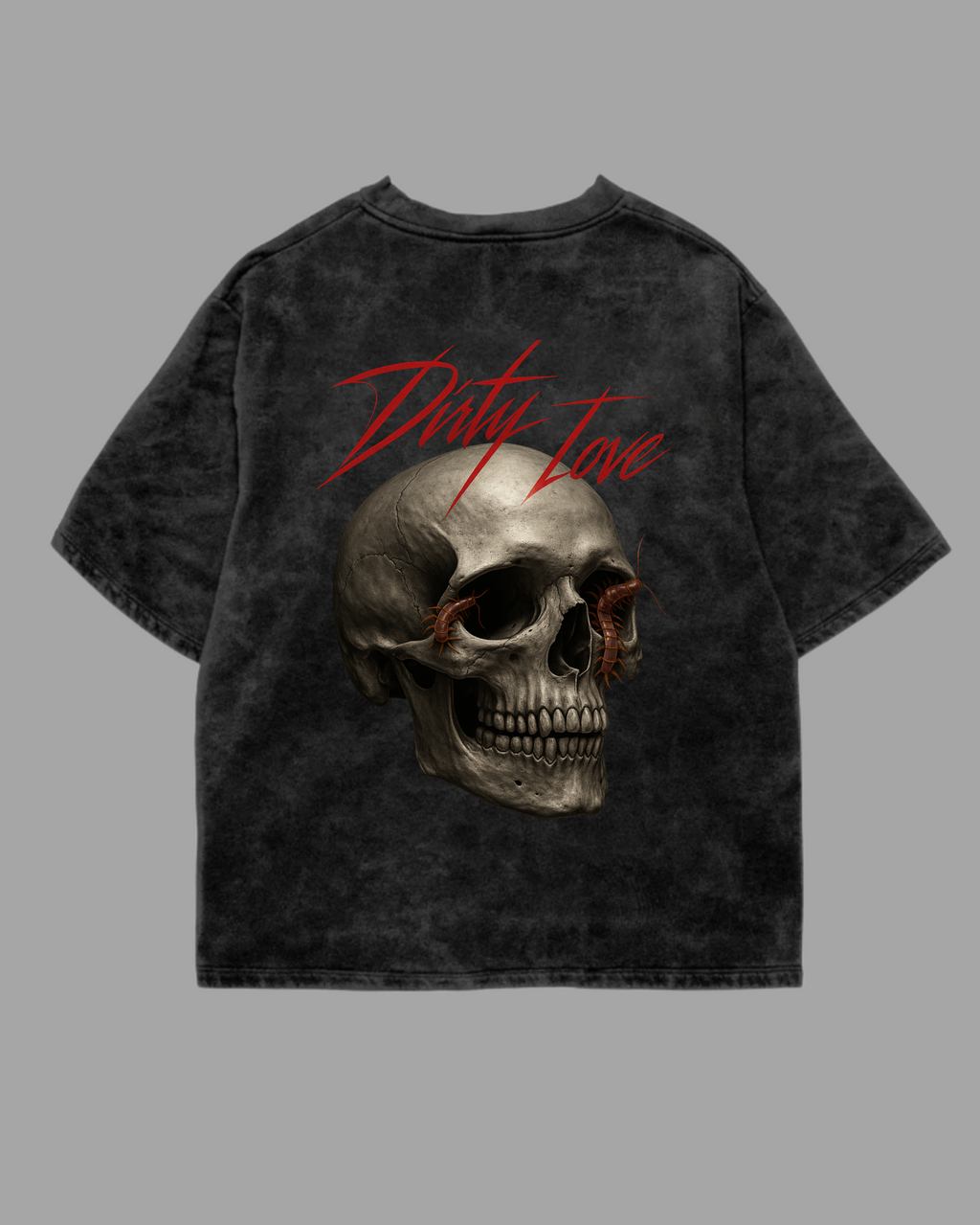 SKULL ACIDWASH TEE