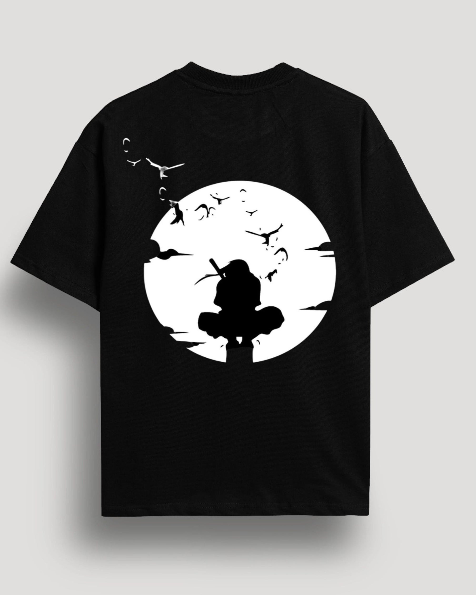 Anime Icons Black Tee Collection – Madara, Luffy & Itachi Tribute