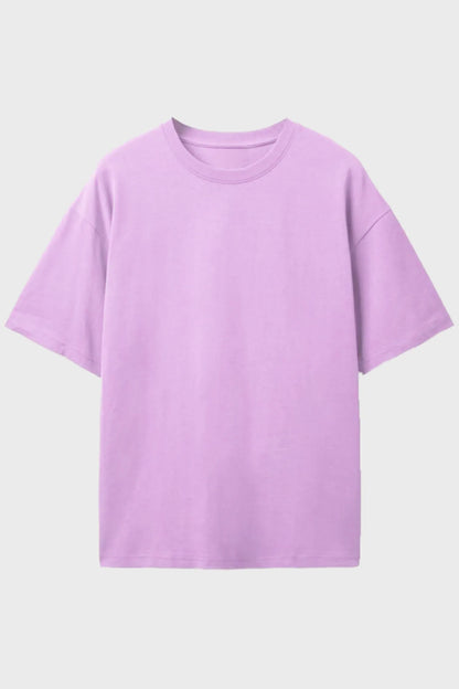 LAVENDER SOLID OVERSIZED TEE