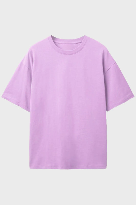 LAVENDER SOLID OVERSIZED TEE