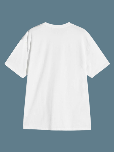 WHITE SOLID OVERSIZED TEE