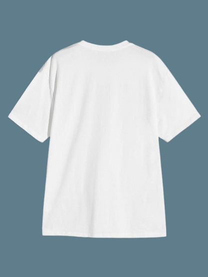 WHITE SOLID OVERSIZED TEE